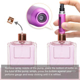Mini bouteille de parfum portatif à pompe en spray rechargeable de 5 ml à 8 ml