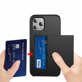 Coque d'iPhone portefeuille coulissant pour carte bleu rigide