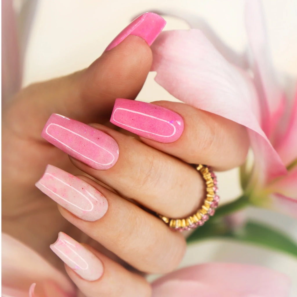 In 2024 we move on to the perfect manicure with Morovan pink gel false nails