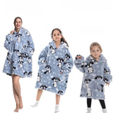 Plaid printed hoodie for babies, women and children for winter