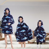 Sudadera con capucha estampada de cuadros para bebés, mujeres y niños para el invierno