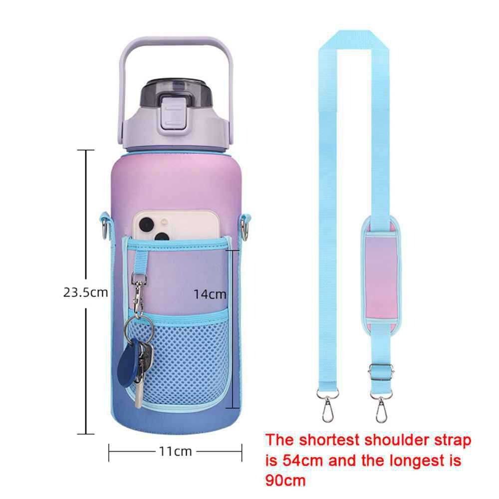 2L Waterproof Water Bottle Case with Crossbody Pocket
