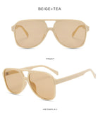 Vintage Wide Frame Square Sunglasses for Women
