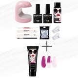 Morovan Pink Poly Gel Professional Full False Nail Kit for Women