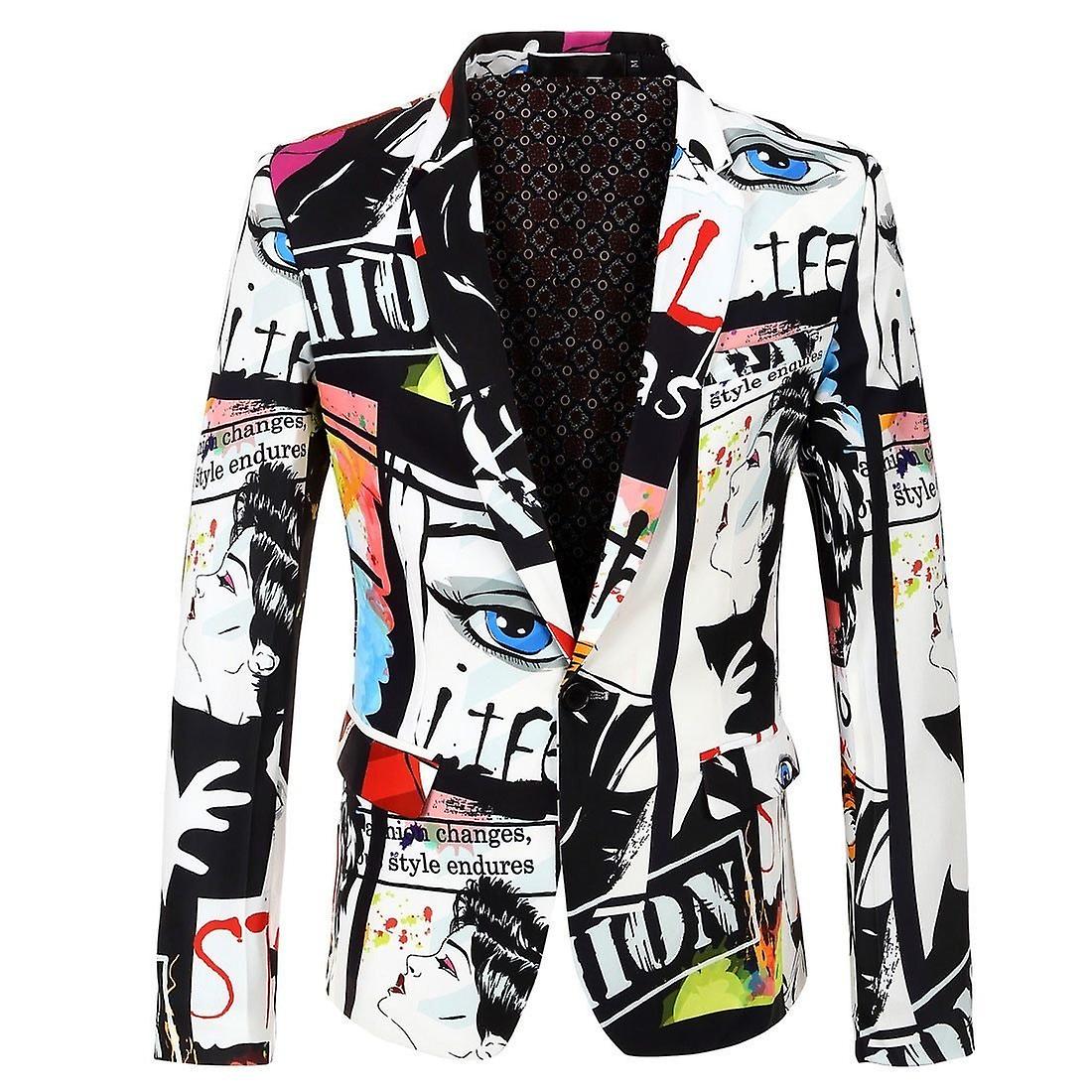 Hip-centered printed suit jacket for men - New for 2021