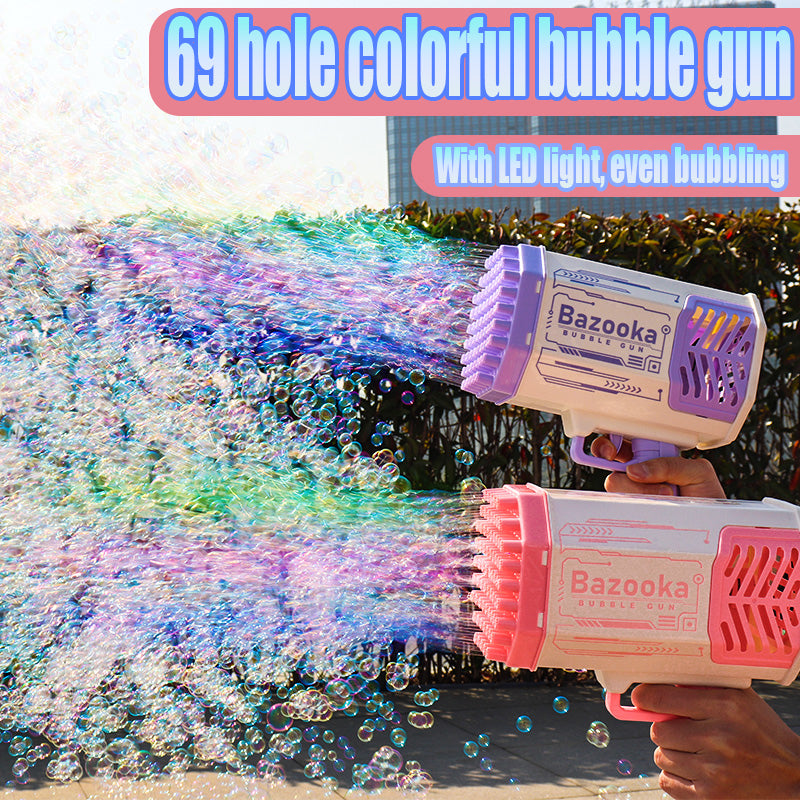 Pistolet à bulles de savon avec lumière, sac à dos pour enfants