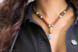 Jewel Noelya I.- Women's bee hive necklace