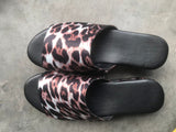 Sandale imprimée léopard pour l'été à semelle épaisse à talon pour femme