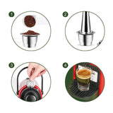 Cápsula de café en monodosis inoxidables recargables y reutilizables para Nespresso