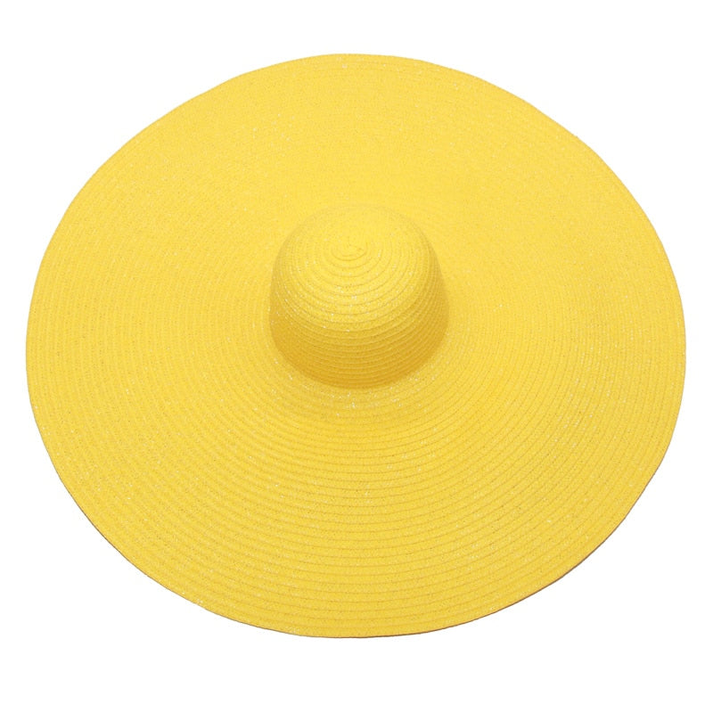 Women's Oversized Foldable Straw Hat for Summer