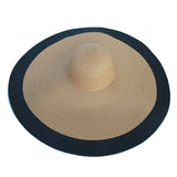 Sombrero de paja plegable de gran tamaño para mujer para el verano