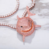 ICE shark pendant with Hip-Hop chain for men