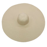Sombrero de paja plegable de gran tamaño para mujer para el verano