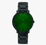 Mint Green Water Watch with Black Metal Strap for Men