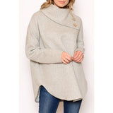 Double-buttoned collar sweater