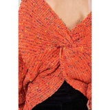 Women's polka dot cable sweater