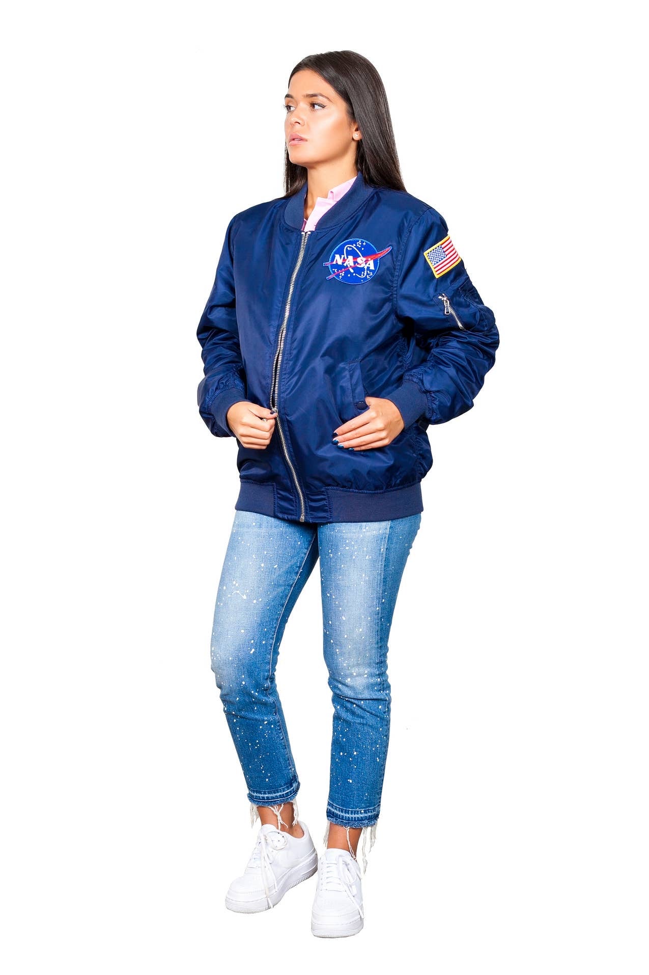 Nasa Blue jacket for unisex adults.