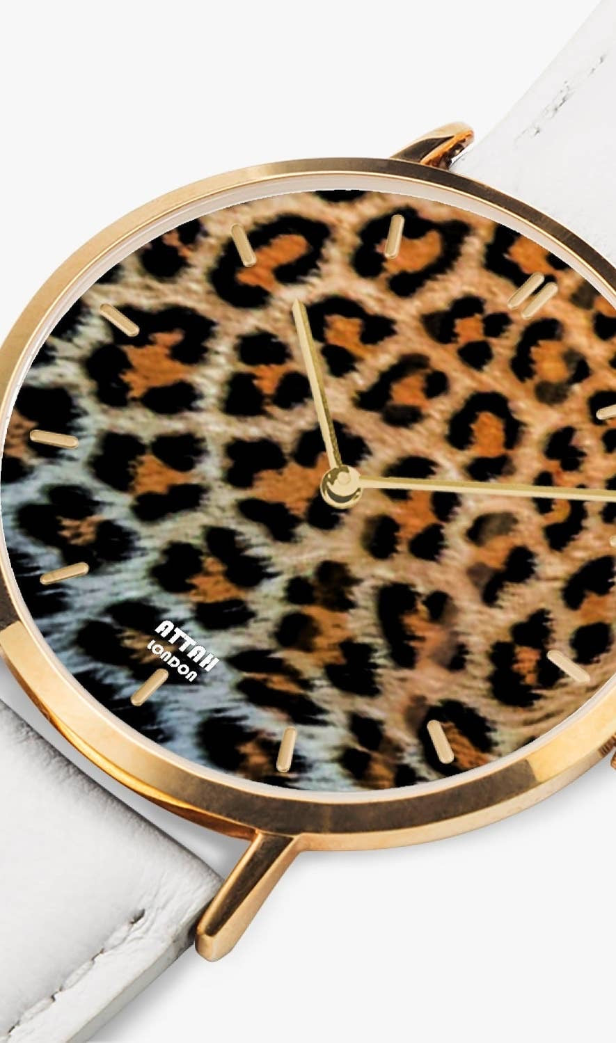 Reloj de cuarzo étnico de leopardo resistente al agua para mujer