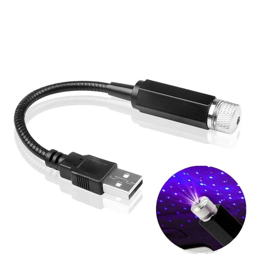 Projecteur mini lampe LED de toit de voiture USB réglable