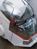 Casco eléctrico ironman blanco con control por voz para Adultos modelo Número 5 - Nuevo para 2023