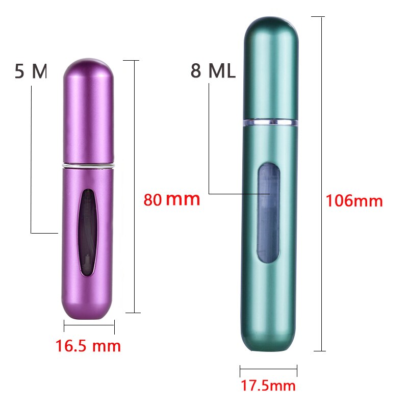 5ml-8ml Mini Refillable Spray Pump Portable Perfume Bottle