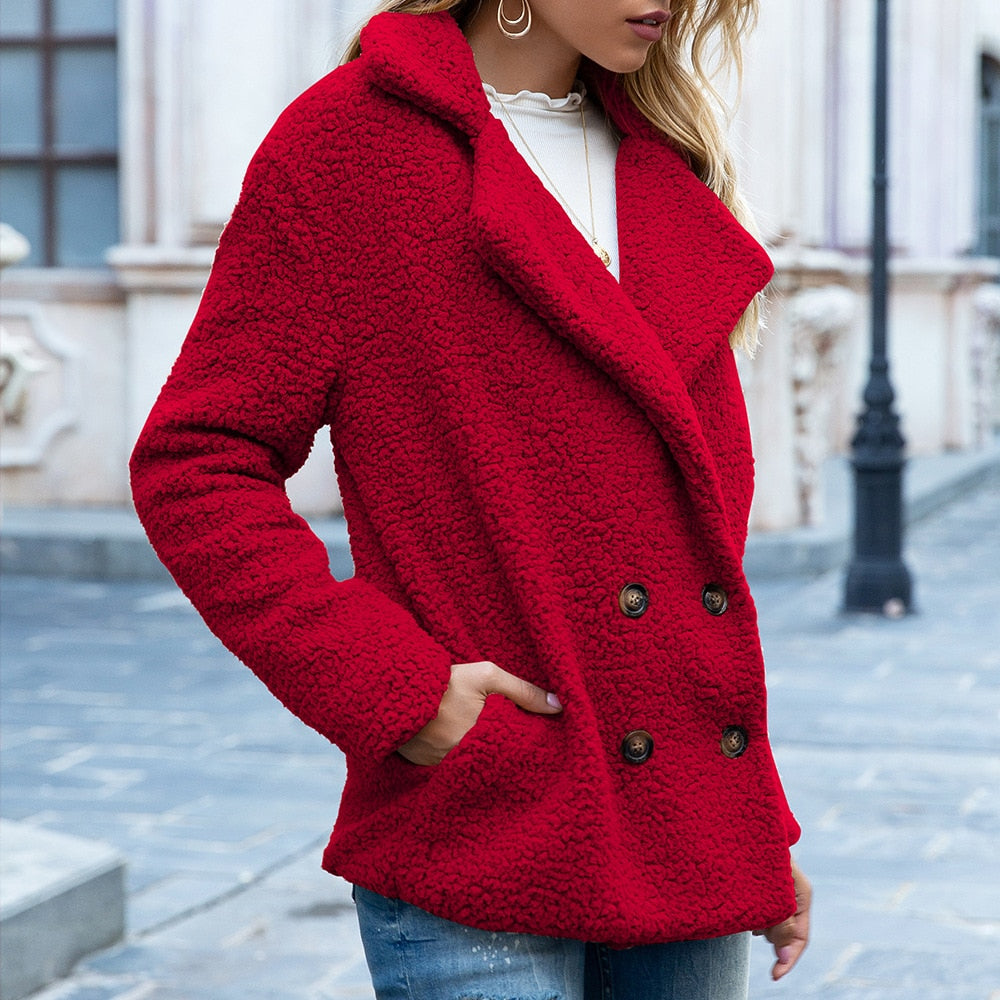 Women's Winter Loose Plush Coat