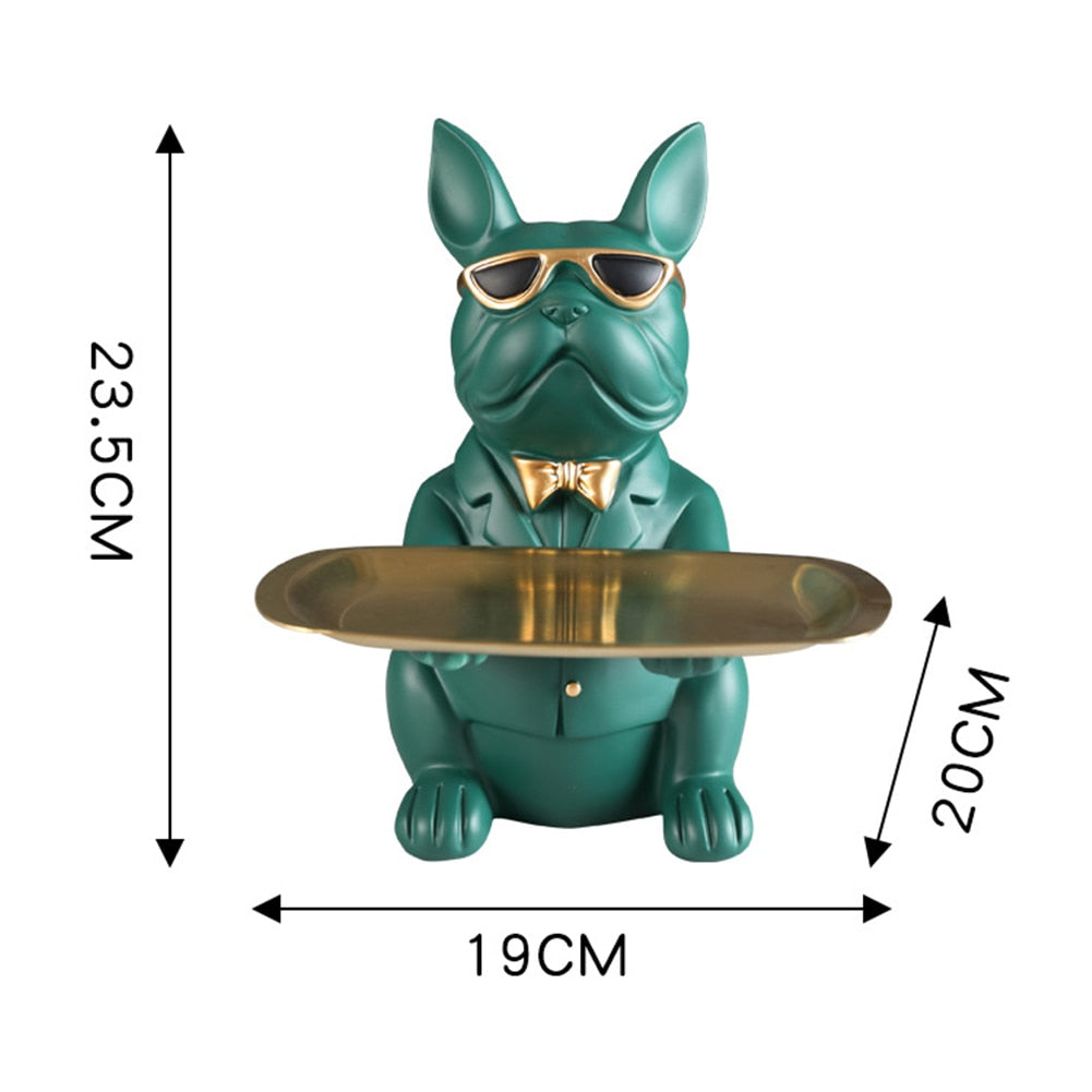 Bulldog francés de boca grande en resina para guardar tus objetos - Nuevo para 2023