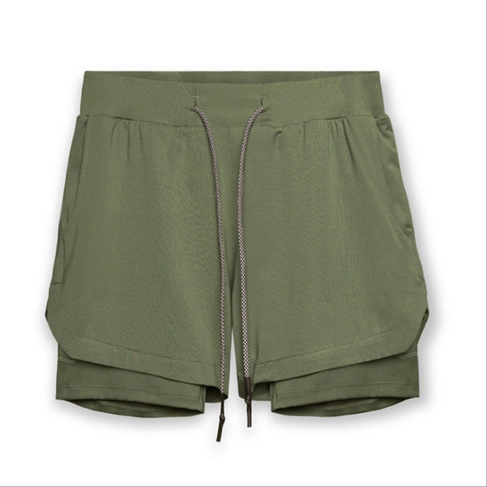 Pantalones cortos CrossFit de doble capa para hombre con bolsillo inte –  Mjc & co-shop