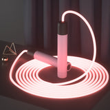 Luminous LED skipping rope for children and adults for sports.