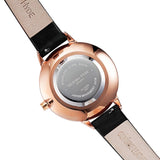 Victoria Hype London black and rose gold watch with flowers for women