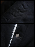Jean jacket, long sleeve in blue denim for men winter