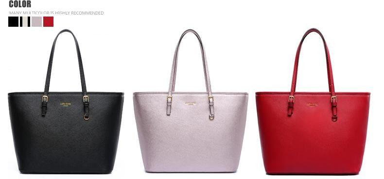 Doria luxury leather shoulder tote handbag for women