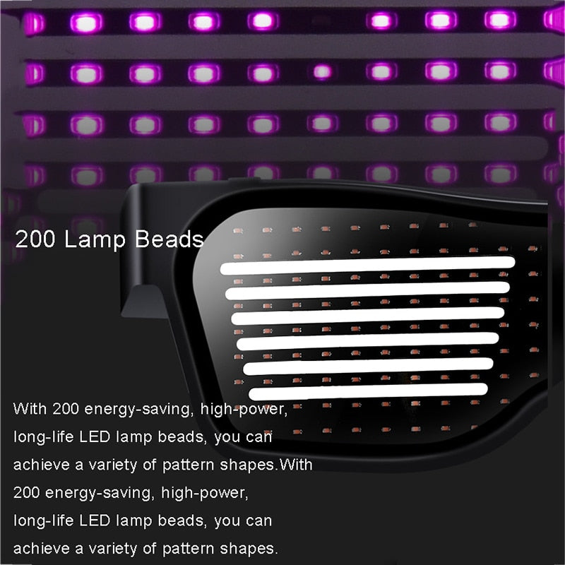 Magic sunglasses with multiple LED displays