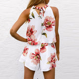 2-piece top and shorts for women, sleeveless, floral print, summer collection 2020