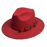 Sombrero panamá con cinturón de fieltro para mujer.