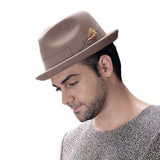 Sombrero de fieltro de lana Vintage Jazz para hombre