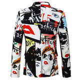 Hip-centered printed suit jacket for men - New for 2021
