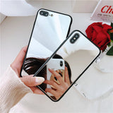 Luxury Mirrored Black Edge Case for iPhone 6-12 Pro Max for Women
