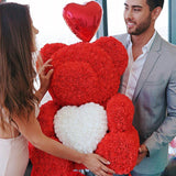 40 cm teddy bear in eternal rose for Women - Special Decoration 2021