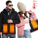Manteau d'hiver imperméable chauffant USB Femme et homme nouveauté hiver 2021