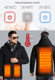 USB heated waterproof winter coat for women and men, new winter 2021