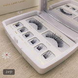 Kit of 6 natural black false eyelashes - 3D magnetic