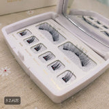 Kit of 6 natural black false eyelashes - 3D magnetic