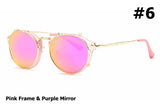 Vintage Retro Removable Aviator Sunglasses for Fashionable Women - Summer