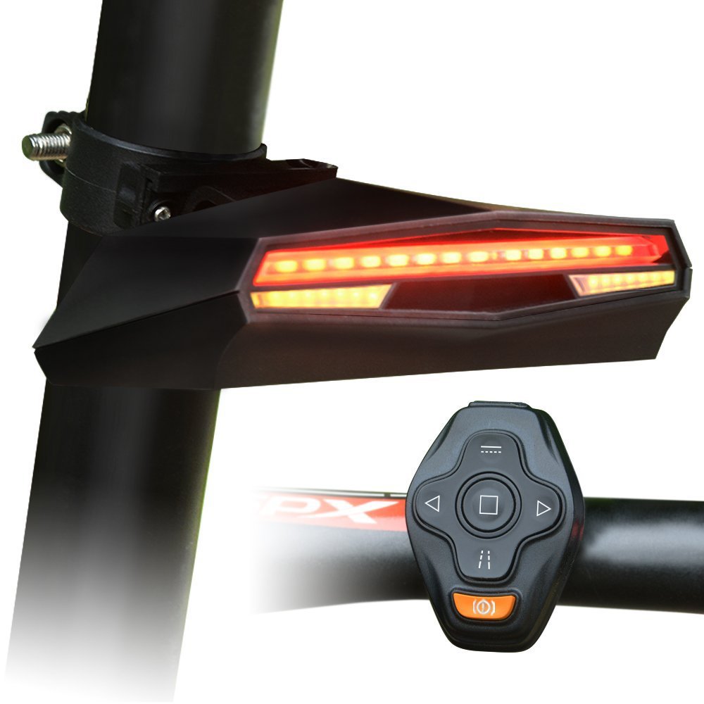 USB Rechargeable Wireless Rear Light and Turn Signal for Bike