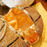 Bolso de hombro de baloncesto con lentejuelas y diamantes de imitación para mujer