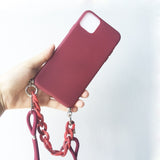 Pastel shoulder case with rhinestone iPhone bracelet for women