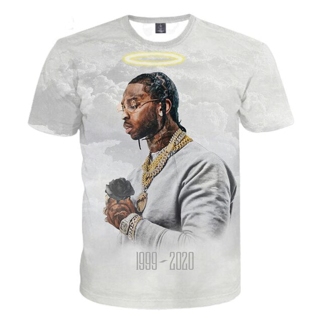 Rapper Pop Smoke 3D printed T-shirt for Men