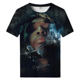 Camiseta con estampado 3D de rapero Pop Smoke para hombre